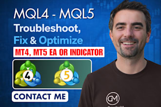 fix, debug, and optimize your mt4 and mt5 expert advisors and indicators