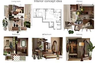 design interior mood boards for your design project