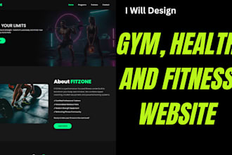 design fitness website gym yoga personal trainer workout sports website