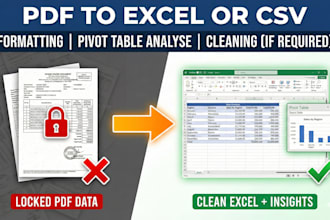convert pdf to excel or csv