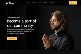 design church website church charity website ministry website donation website