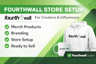 set up and design your fourthwall merch store for creators