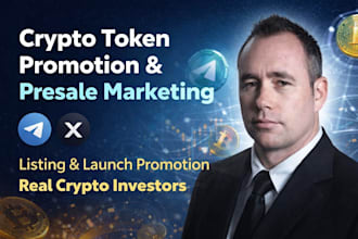 do crypto token promotion, listing, presale marketing on telegram and twitter