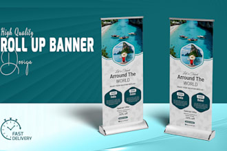 create professional roll up banner and banner design