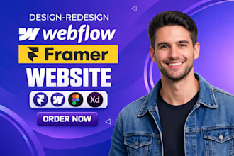 design webflow website, developer, landing page, figma to webflow , to framer