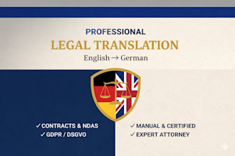 do english to german translation legal document certificat contract localization