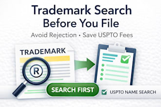 do a professional trademark search to avoid uspto rejection