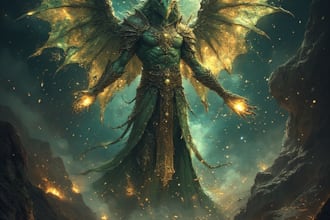 illustrate fantasy book cover, children book cover design