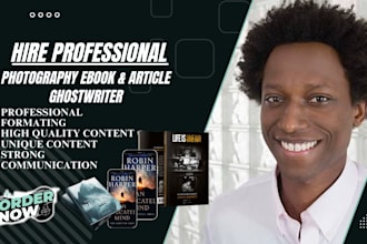 create photography ebook, design paperback, and audio book cover design