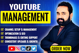 manage your youtube channel with SEO thumbnails and editing