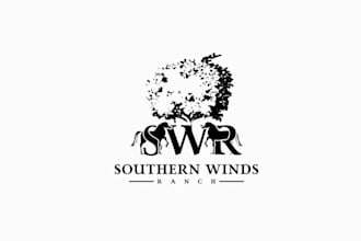 design best quality southern winds ranch logo