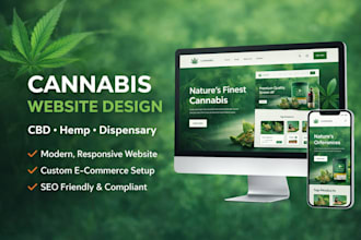 design a professional cannabis website, cbd, dispensary website