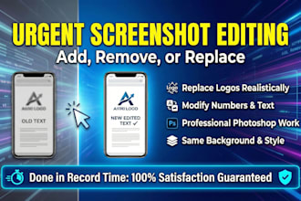 change, replace, or add logo on screenshot images and photos