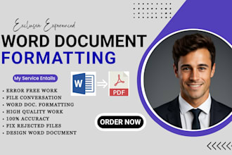 format, edit, design microsoft word or google docs document fix template design