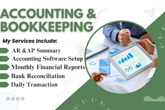 do monthly bookkeeping quickbooks,sage,xero, myob, zoho books