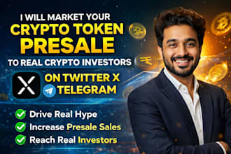 market your crypto token presale using twitter and telegram