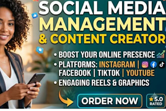 be your professional social media marketing manager and content creator