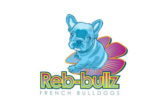 make glamorous logo for a reb bullz french bull dog breeder