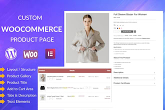 create a custom woocommerce single product page
