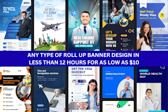 design signage roll up retractable banner, backdrop and trade show event banner