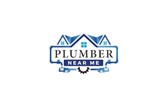 design an amazing house logo for a new plumbing company