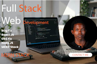 fix bugs in react js, node js, and mern stack web applications