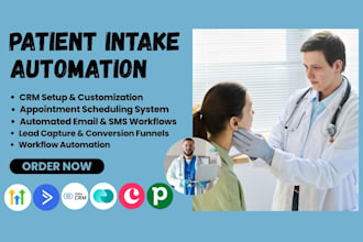 patient intake automation ghl activecampaign zoho mondaysalecrm copper pipedrive