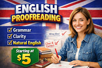 proofread and correct english grammar manually