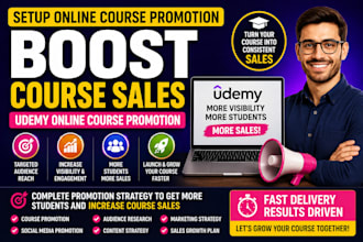 setup online course promotion boost course sales udemy online course promotion