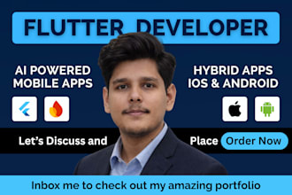 do flutter mobile app development as flutter developer, figma to flutter