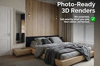 provide bedroom interior design and 3d rendering to prevent renovation mistakes