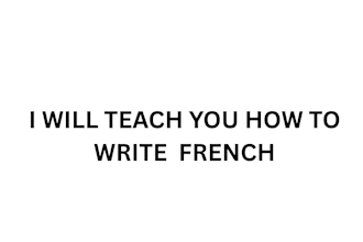 teach you how to speak french