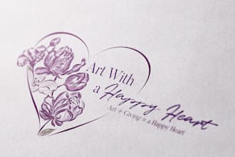 do minimalist custom vector art feminine hand drawn line art logo