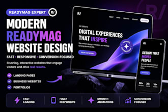 design modern responsive portfolio interactive websites with readymag