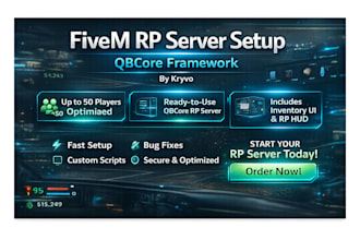 set up a complete fivem rp server