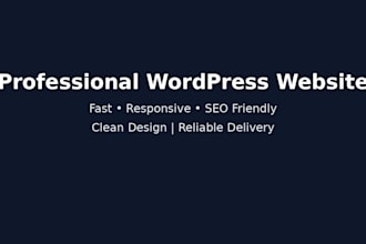 create or fix a responsive wordpress website with basic SEO