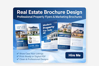 design a professional real estate brochure or property flyer