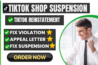 fix tiktok suspension and do tiktok reinstatement with appeal letter