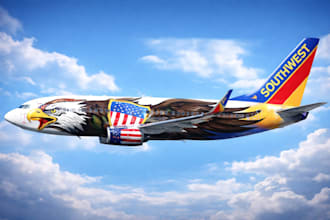 do modern aircraft and private jet livery design with high quality mockups