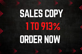 your copywriter for sales page, funnel, email drip and vsl