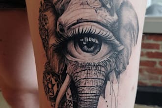 be your watercolor tattoo artist and designer