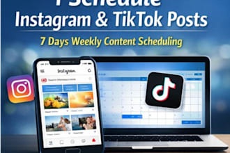 schedule instagram and tiktok reels for 7 days