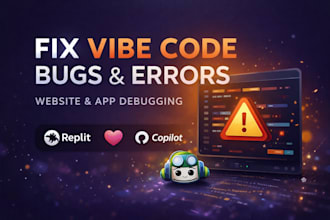 fix vibe code issues, bugs, and errors in your website or app replit, lovable