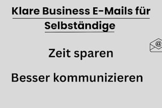 e mails und einfache geschaeftstexte für selbststaendige