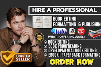 book editing and formatting, kdp paperback formatting and developmental editing