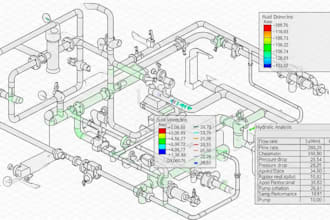 design pipe layout, isometric drawings, and perform hydraulic analysis