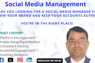 manage your social media and provide virtual assistant support