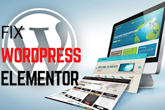 fix wordpress and elementor issues and redesign website with elementor