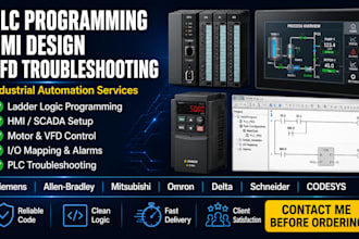 do plc programming, hmi design and vfd troubleshooting