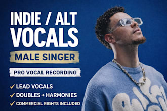 sing and record professional indie alternative dry vocals for your song